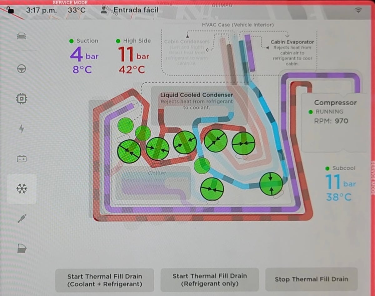 Tesla Service Mode Enhancement feature in update 2022.44.2