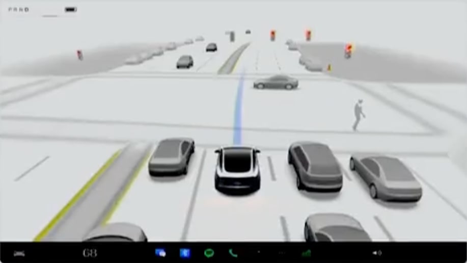 Tesla Driving Visualization Improvements feature in update 2022.45.10