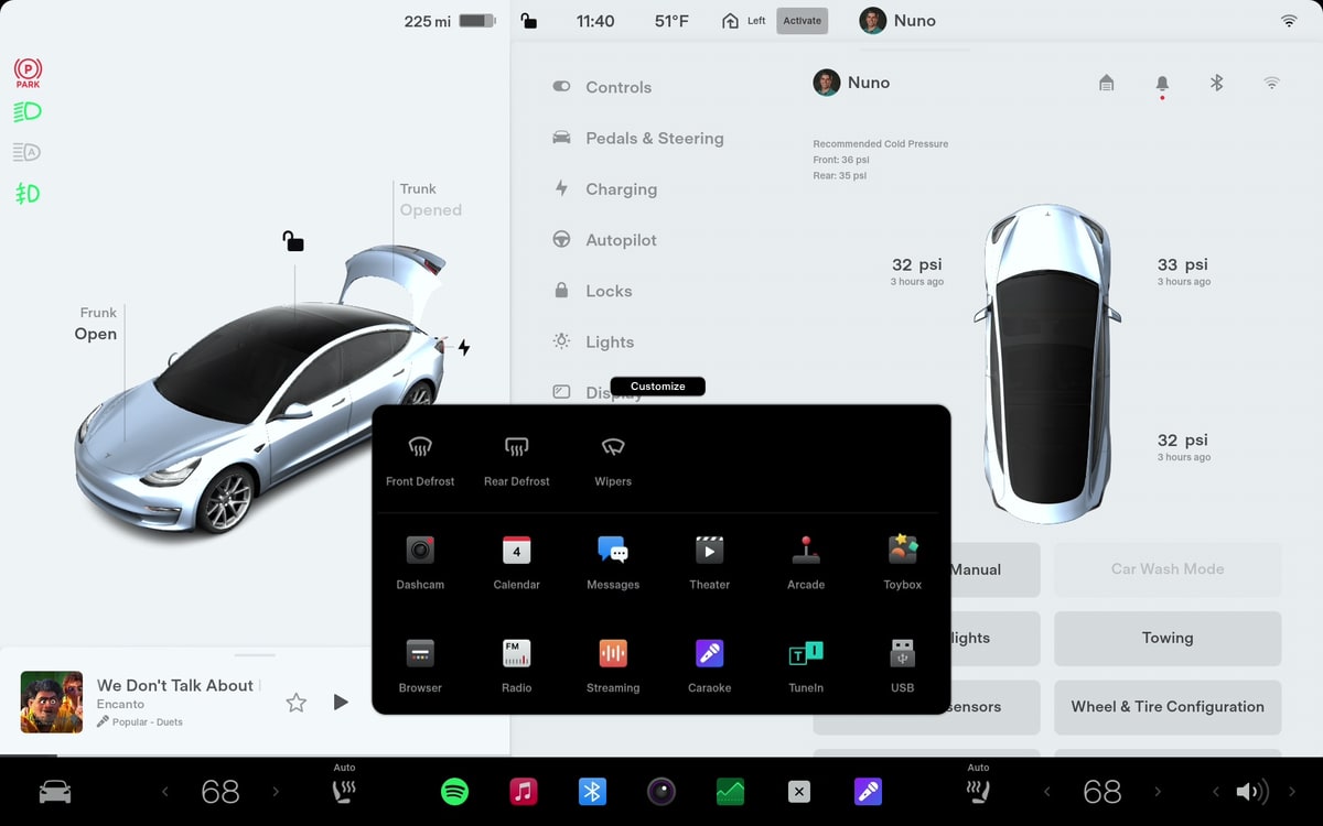 Tesla App Drawer feature in update 2023.27.6