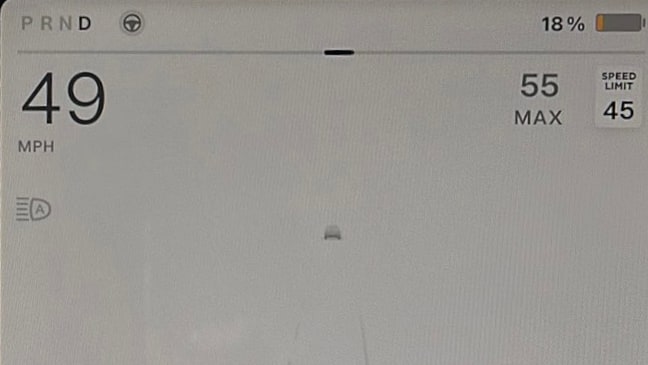 Tesla Speedometer Font feature in update 2023.27.6