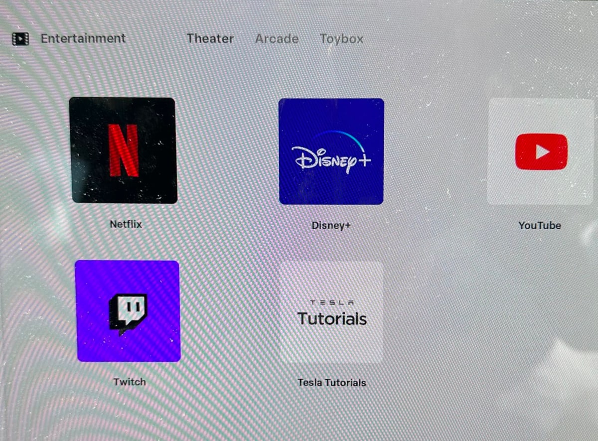Tesla Tesla Theater Icons feature in update 2023.27.6