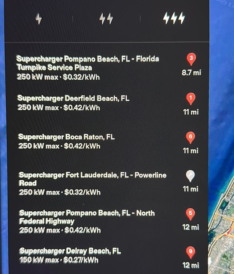 Tesla Supercharger Prices feature in update 2023.2.0.5