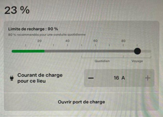 The recommended charge level has been updated for some vehicles