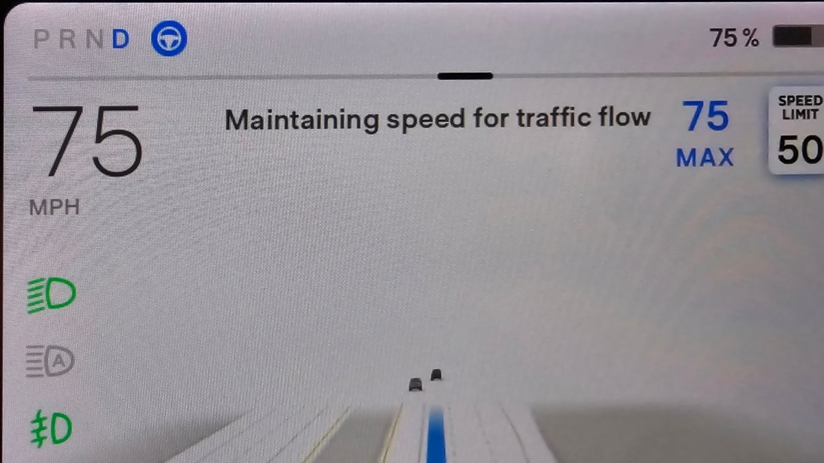 Tesla Max Speed Color feature in update 2023.7.30
