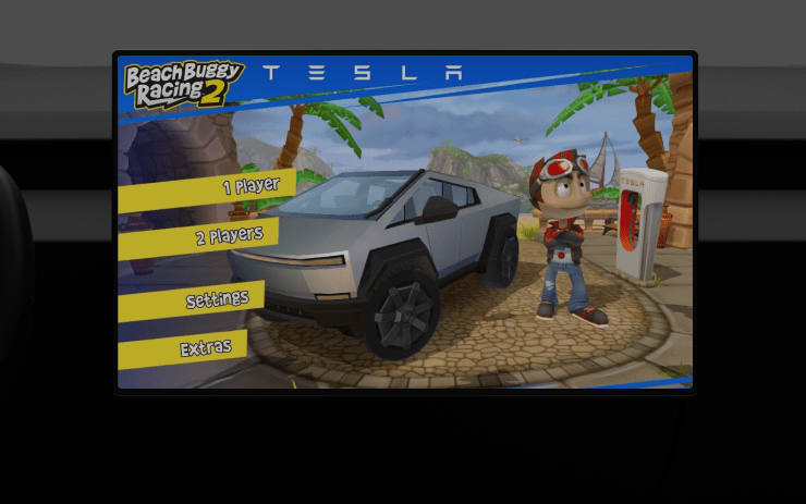 Tesla Beach Buggy Racing 2 feature in update 2024.14.7