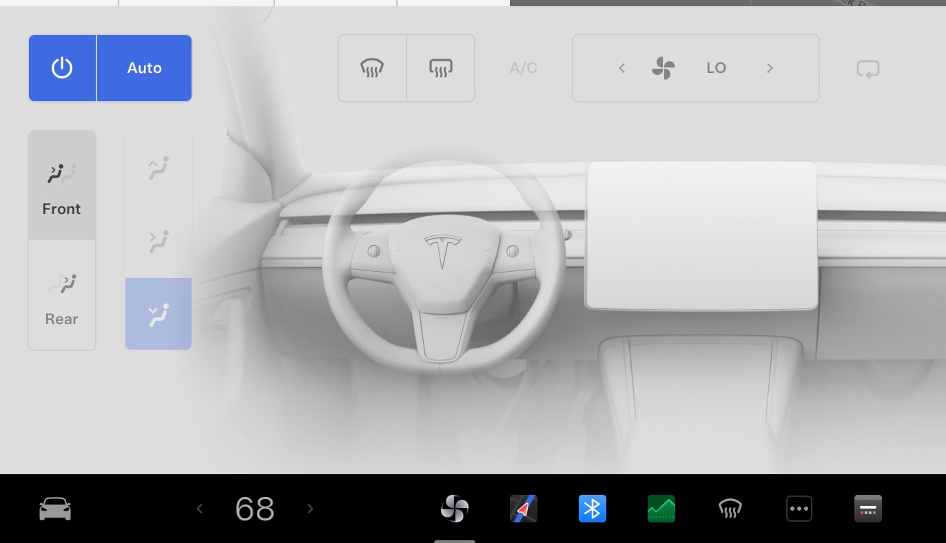 Tesla Climate Icon feature in update 2024.14.7