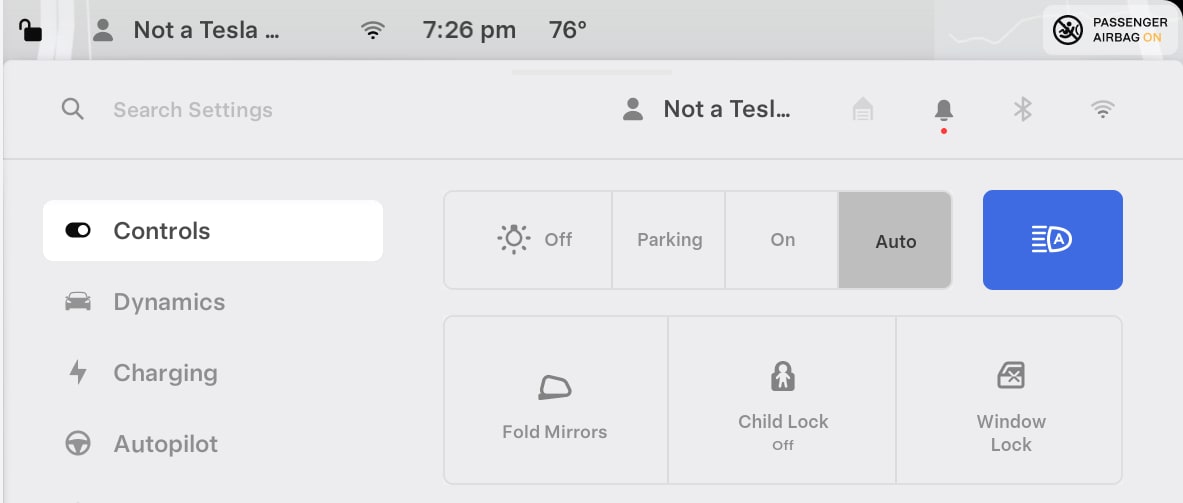 Tesla Search Menus feature in update 2024.14.6