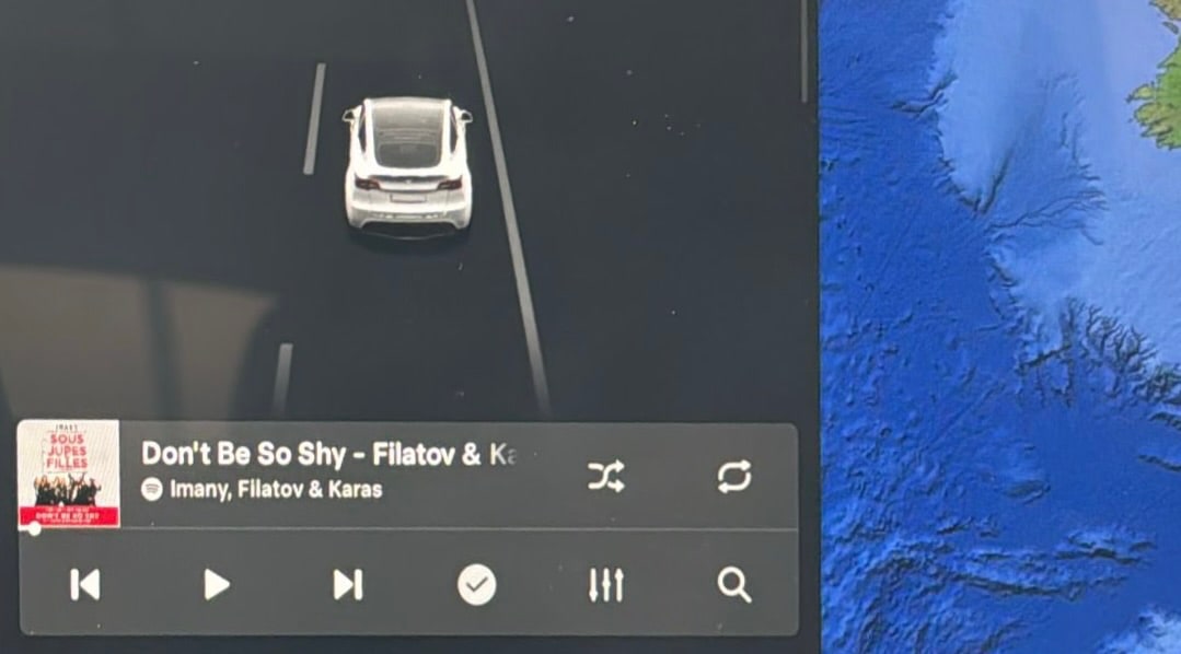 Tesla New Media Player feature in update 2024.14.7