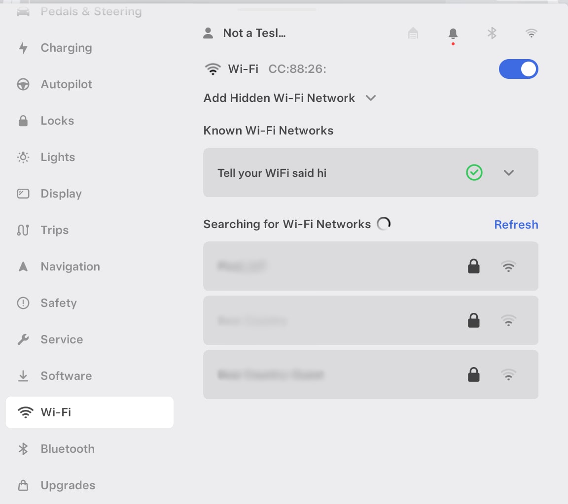 New WiFi Menu