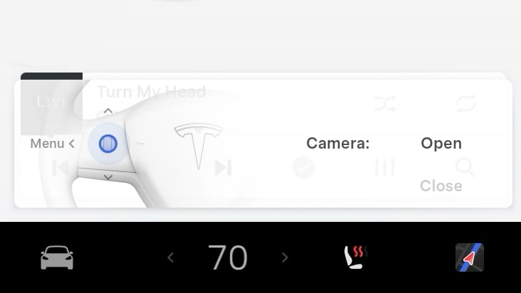 Tesla Card Transparency feature in update 2025.8.8.1