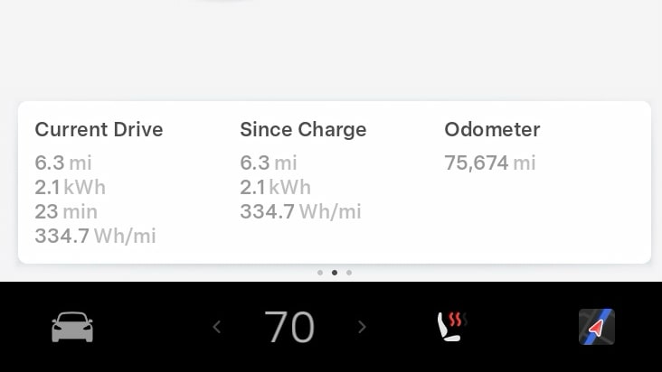 Tesla Trips & Odometer feature in update 2025.8.8.1