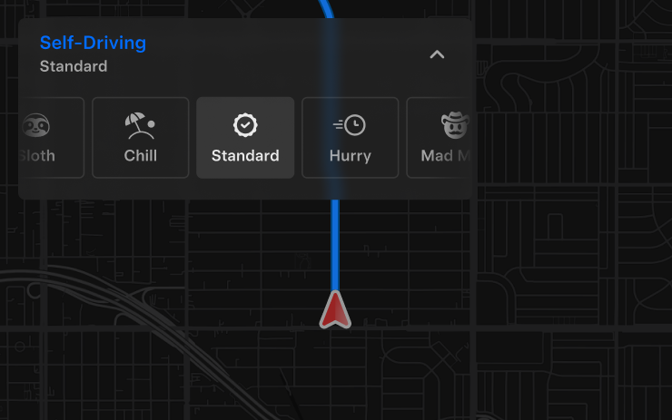 Tesla Speed Profiles feature in update 2026.15.7