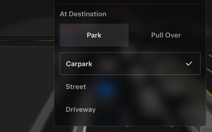 Tesla Arrival Options feature in update 2026.16.6