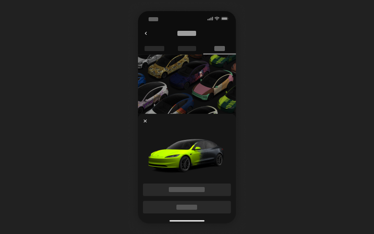 Tesla Custom Wraps feature in update 2026.26.6.3