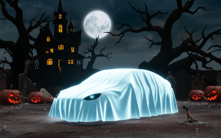 Tesla Halloween Mode feature in update 2026.38.3