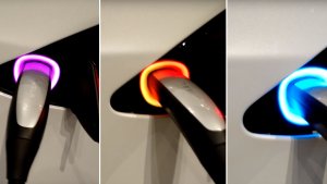 Tesla's Rainbow Charge Port Light Easter Egg