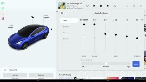 Tesla's subwoofer easter egg when adjusting your equalizer