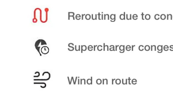New wind warning and icons in Tesla software hint at upcoming features