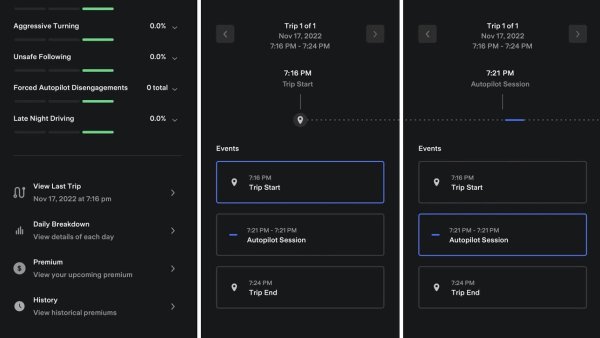Tesla Launches Safety Score v1.2, Adds Trip Breakdown and More