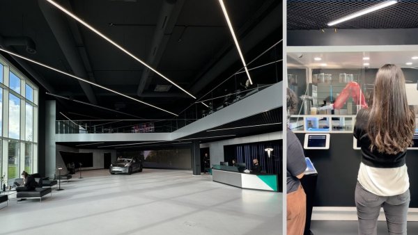 Tesla Opens New Modern Lobby at Giga Berlin With Robotic 'Bartender'