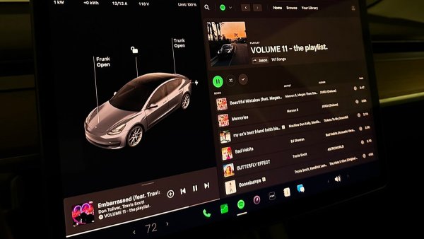 Tesla Users Can Now Use Spotify With a Free Account in Update 2024.38