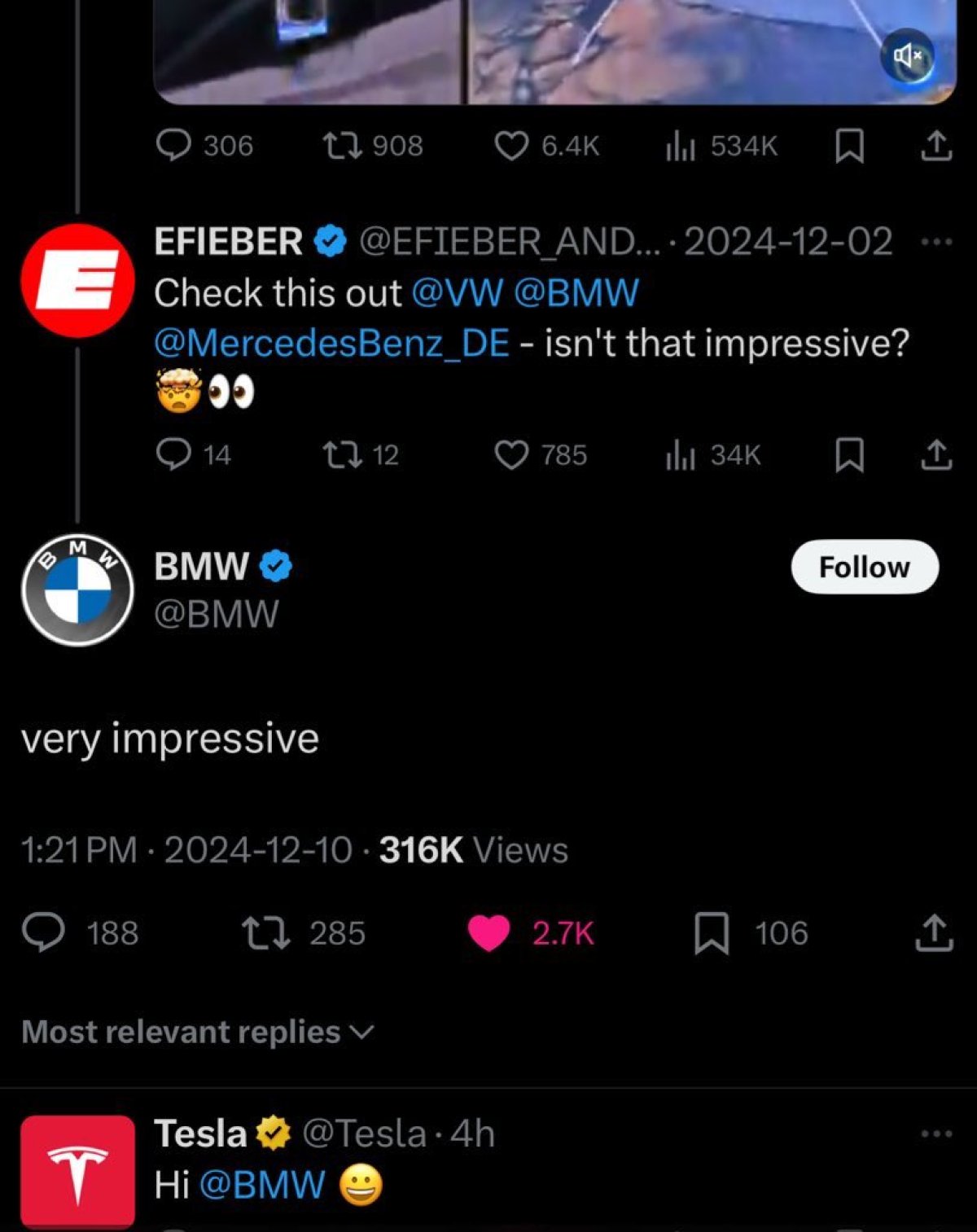 BMW chimes in on a now-deleted post. The Internet is forever, BMW!