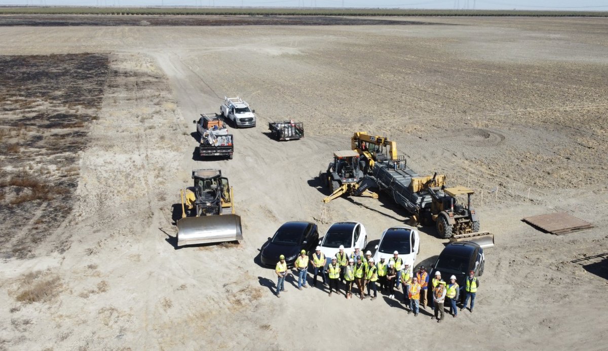 The groundbreaking crew at the Oasis site.