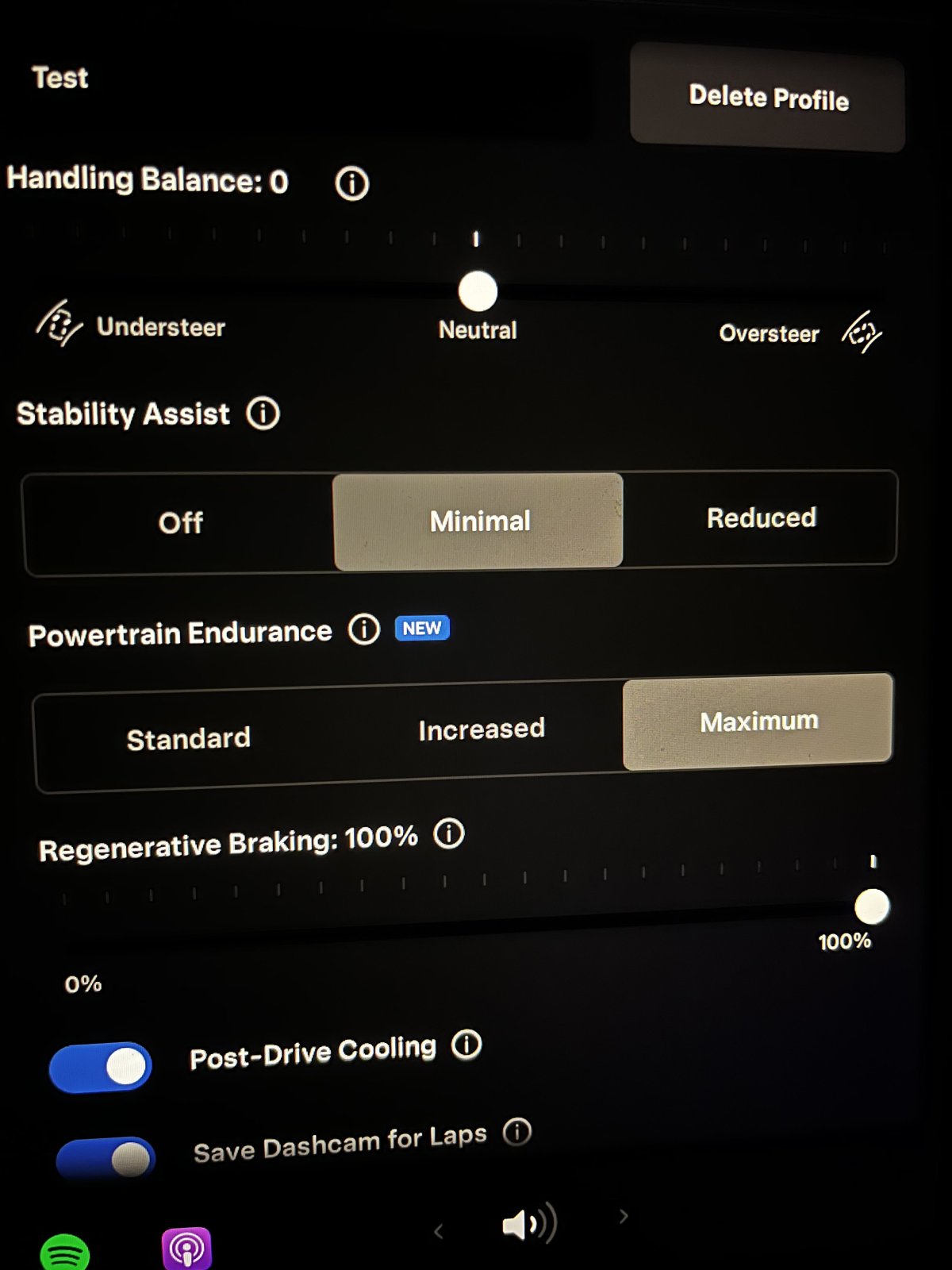 The 3 options in Track Mode V3