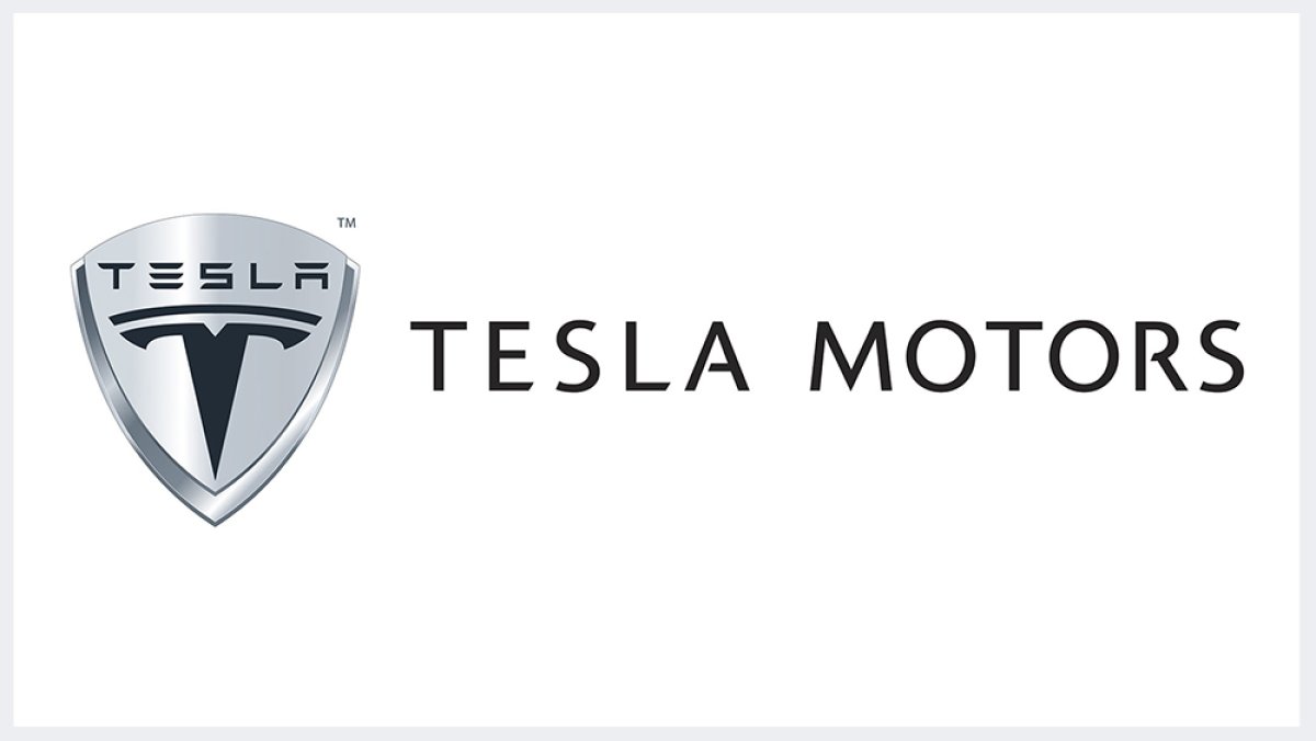 Tesla's old shield logo and font