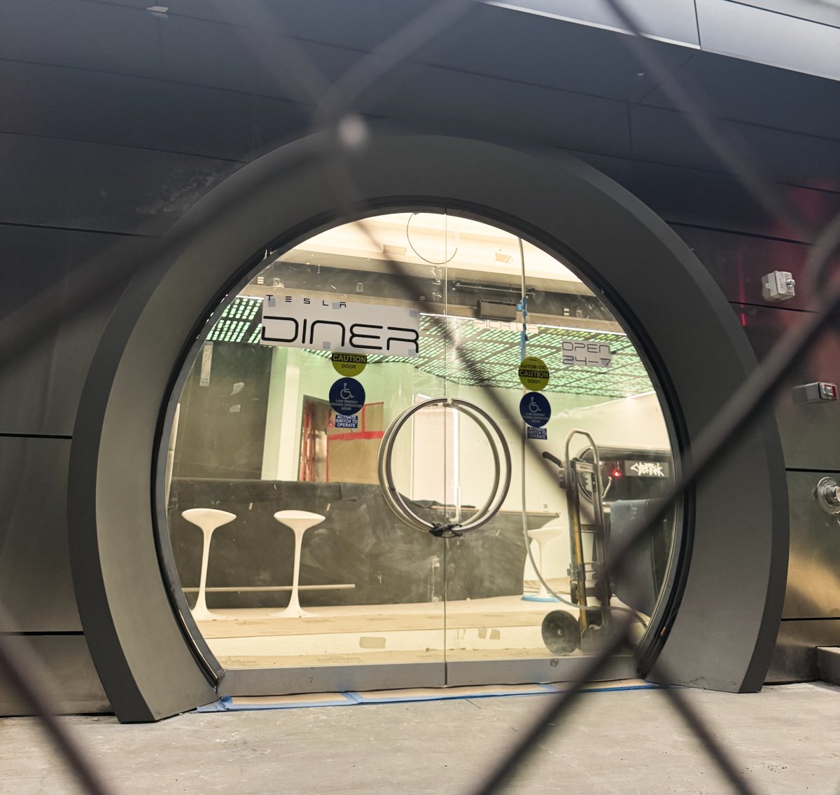 The circular spaceship-like entrance
