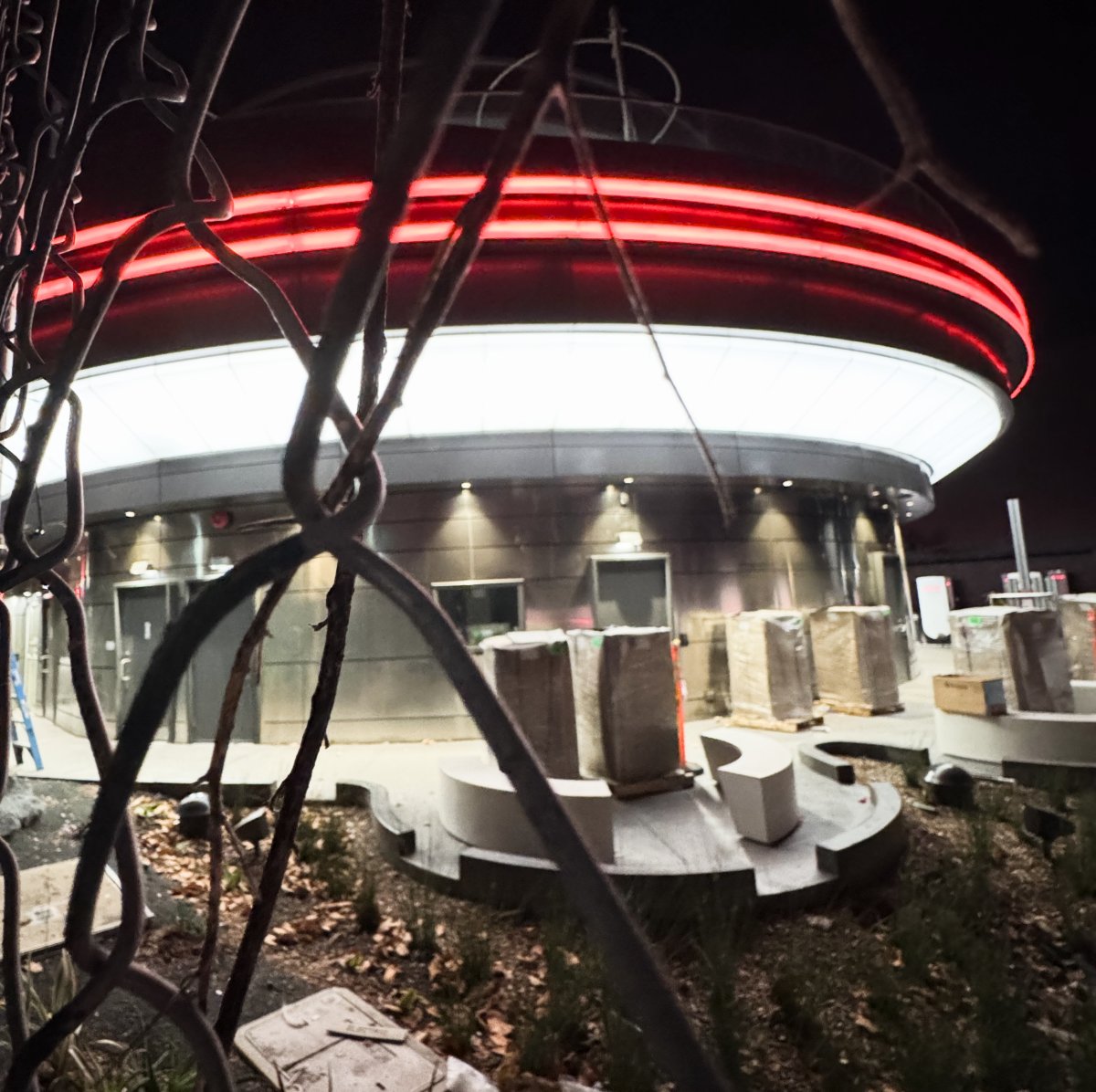 The exterior seating