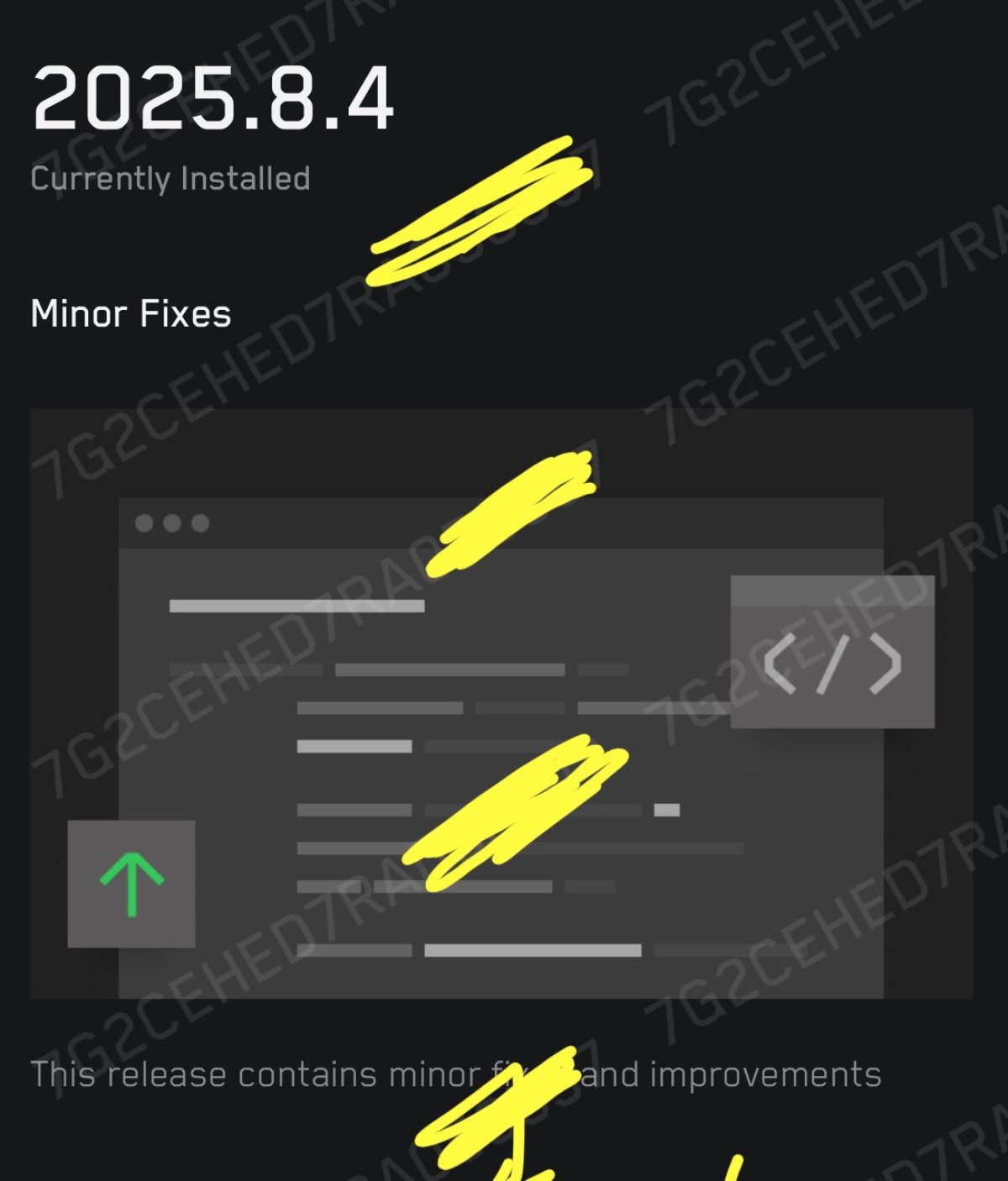 A watermarked release note.