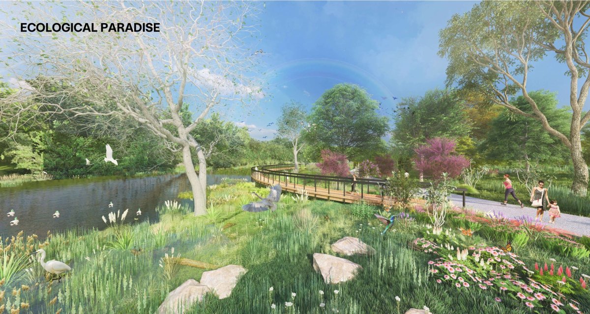 A rendering of the expected finished locations.