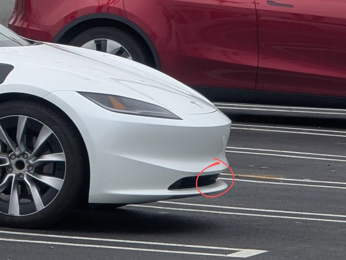The Refreshed Model 3 Mule with a Bumper Camera!