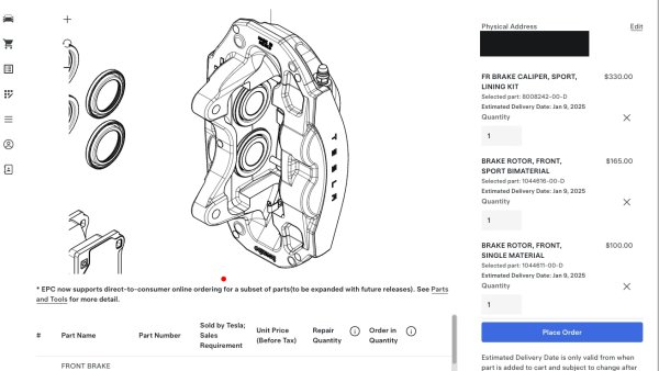Tesla Now Sells Car Parts Online - Supports Consumer Right to Repair