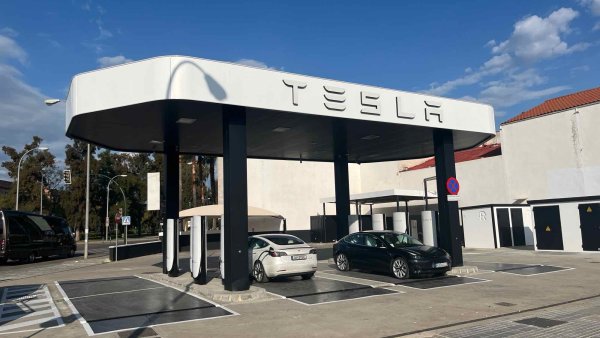 Tesla Transforms Old Gas Station into Supercharger