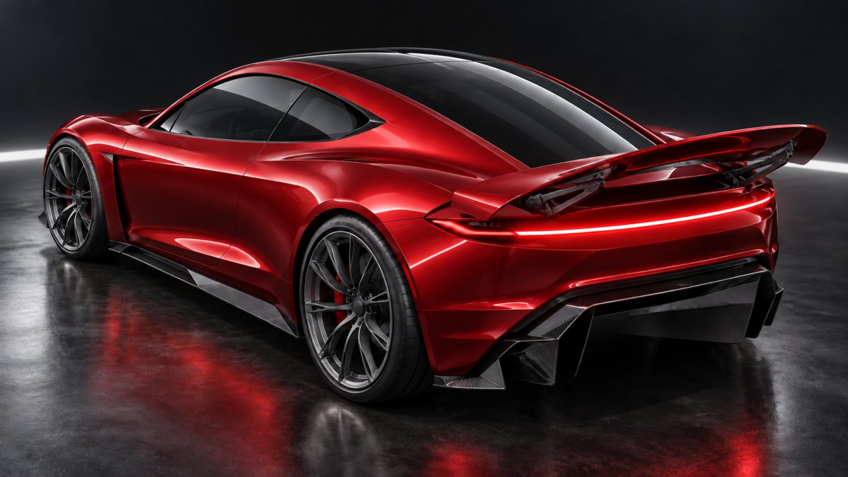 A concept of what the Roadster wing could look like based on the new patents