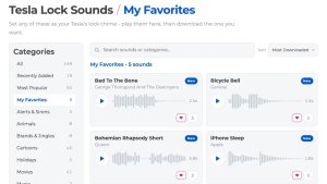 Our Tesla Lock Sounds Page Gets a New Design, Favorites and Volume Choices