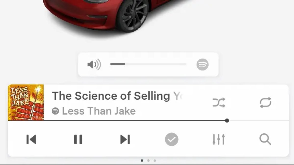 Tesla Volume Icons feature in update 2026.14.300