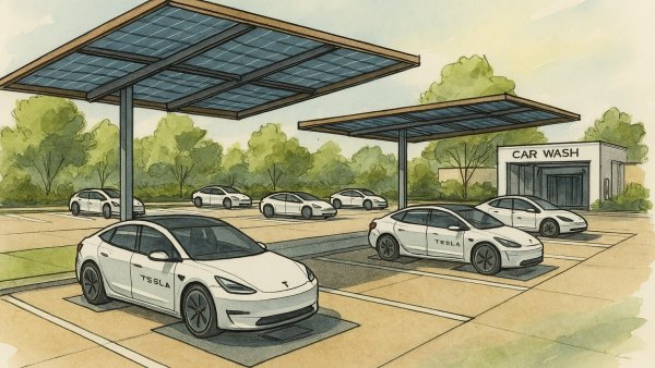 Imagining Tesla’s Robotaxi Network Charging Stations