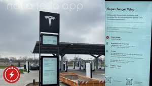 Tesla's Supercharger Stations Mimic Traditional Gas Stations in Germany as North America Network Opens to Include Ford