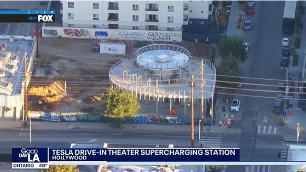 Update on Tesla's Hollywood Drive-In Theater and Diner (Video)