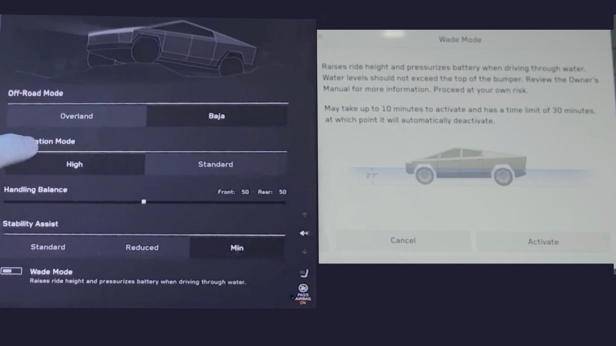 Cybertruck comes with a new Wade Mode