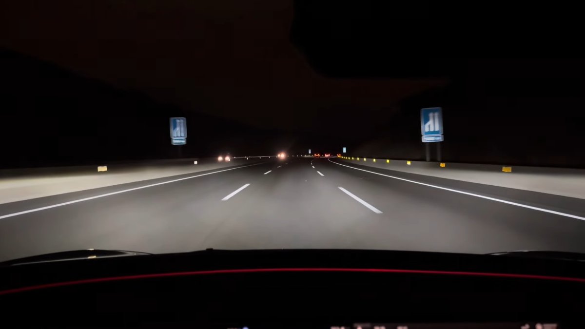 Tesla has enabled adaptive headlights for the new Model 3