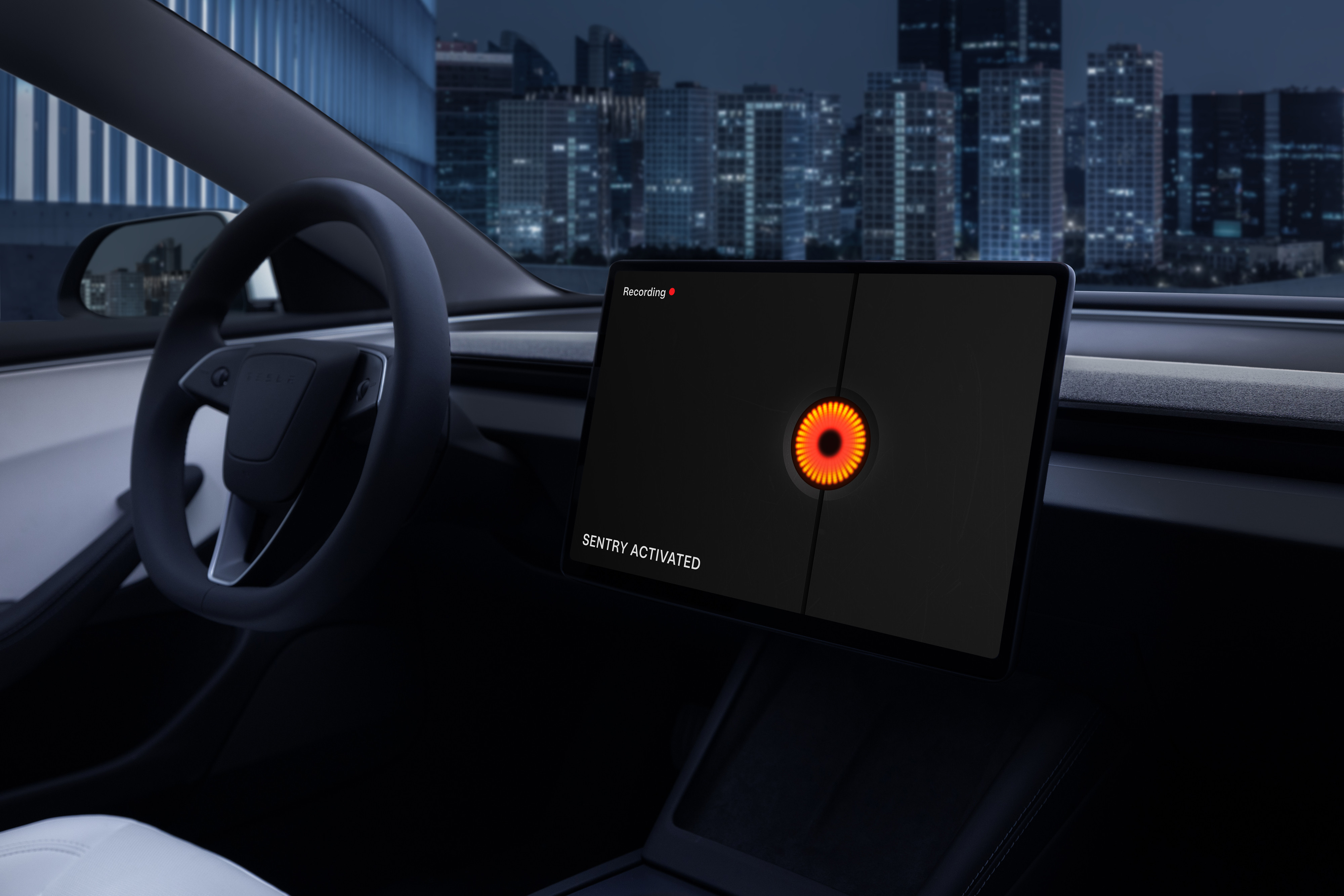 Tesla Sentry Mode Improvement feature in update 2025.14.100.1