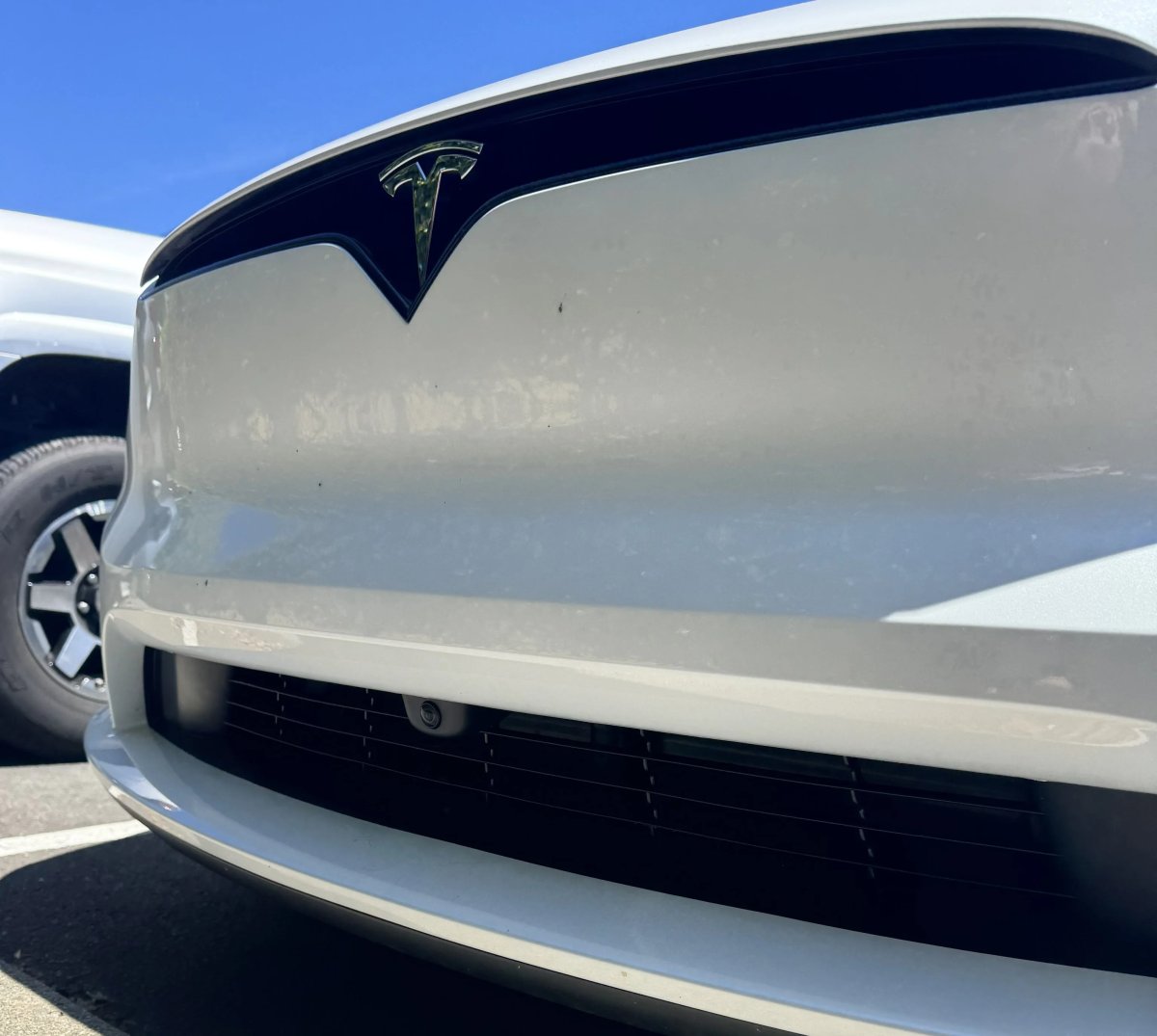 Our best look at the new front bumper camera on the upcoming Model S