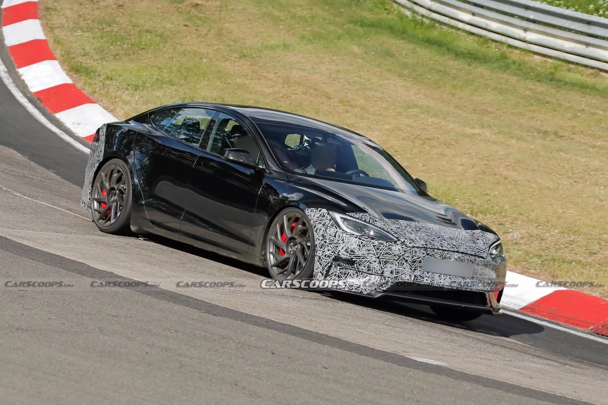 Tesla Model S Refresh Spotted With Front Bumper Camera at Nürburgring [PHOTOS]