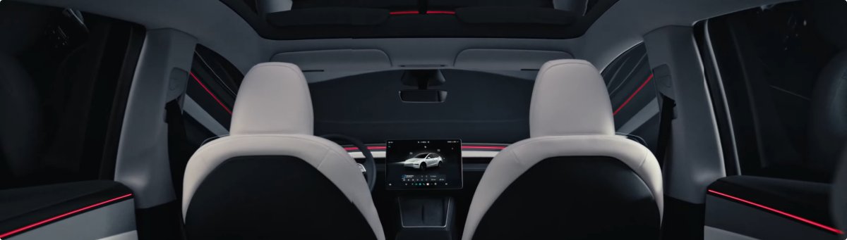 Updated interior with ambient lighting