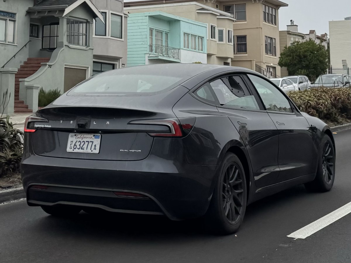 Note the B-Pillar, Side Repeater, and Rear Cameras here. Also, no side mirrors!