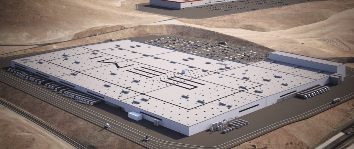 Tesla's Semi Factory completion render.